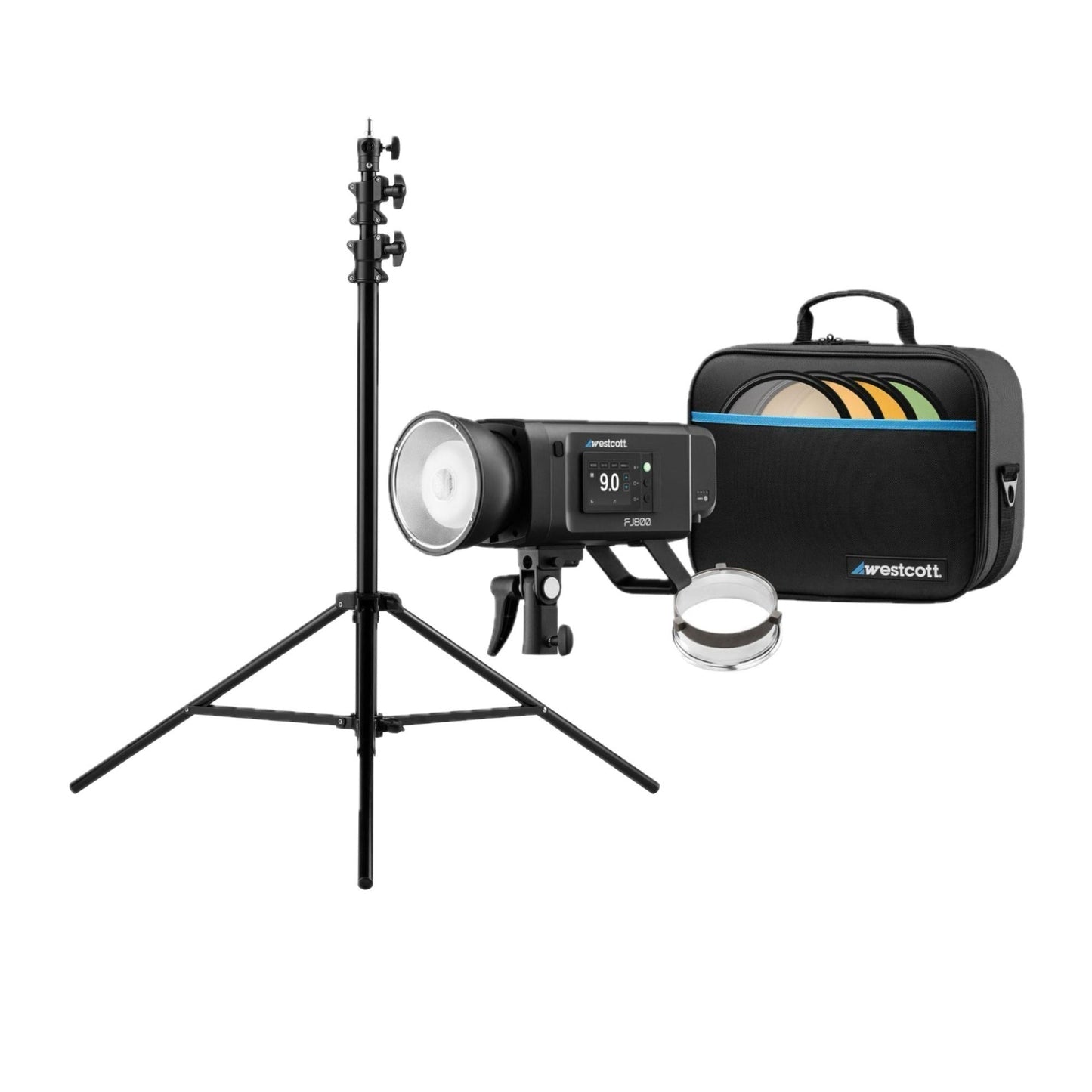 Westcott FJ800 800Ws Touchscreen Strobe with Battery and Heavy-Duty Stand Bundle