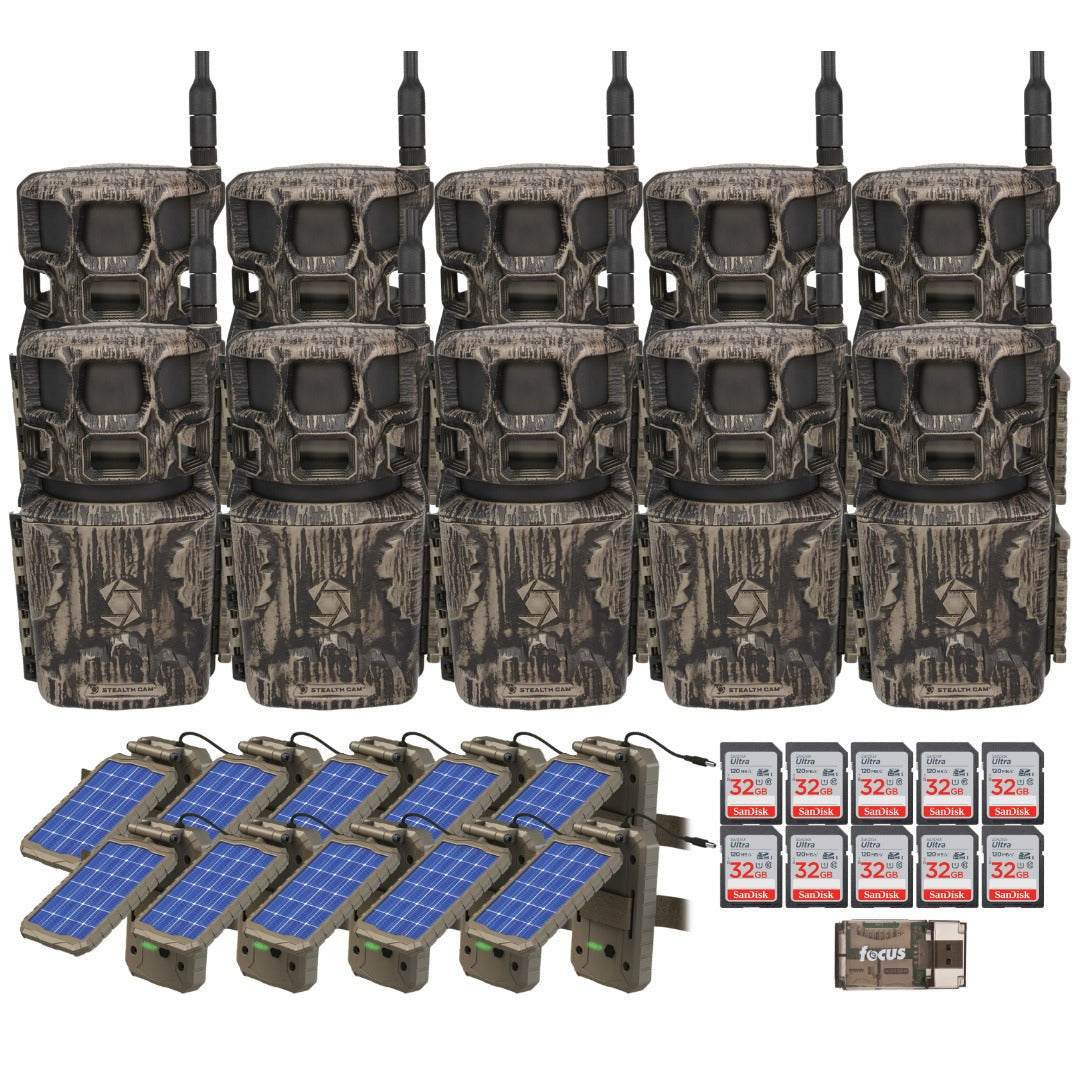 Stealth Cam Revolver Pro 2.0 360-Degree 40MP Brown Cellular Camera Bundle