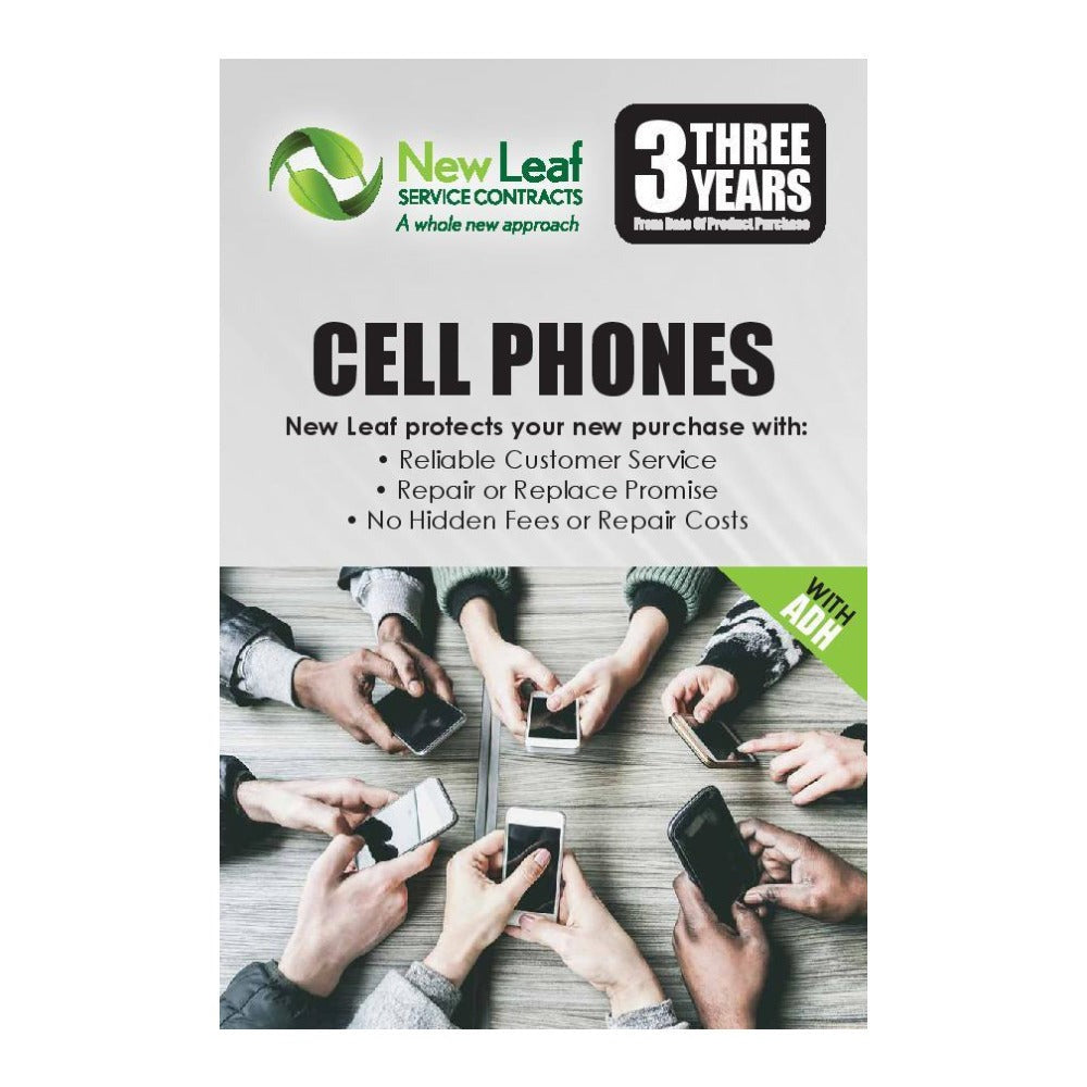New Leaf 3-Year Cell Phones Service Plan with ADH for Products Retailing Under $1500