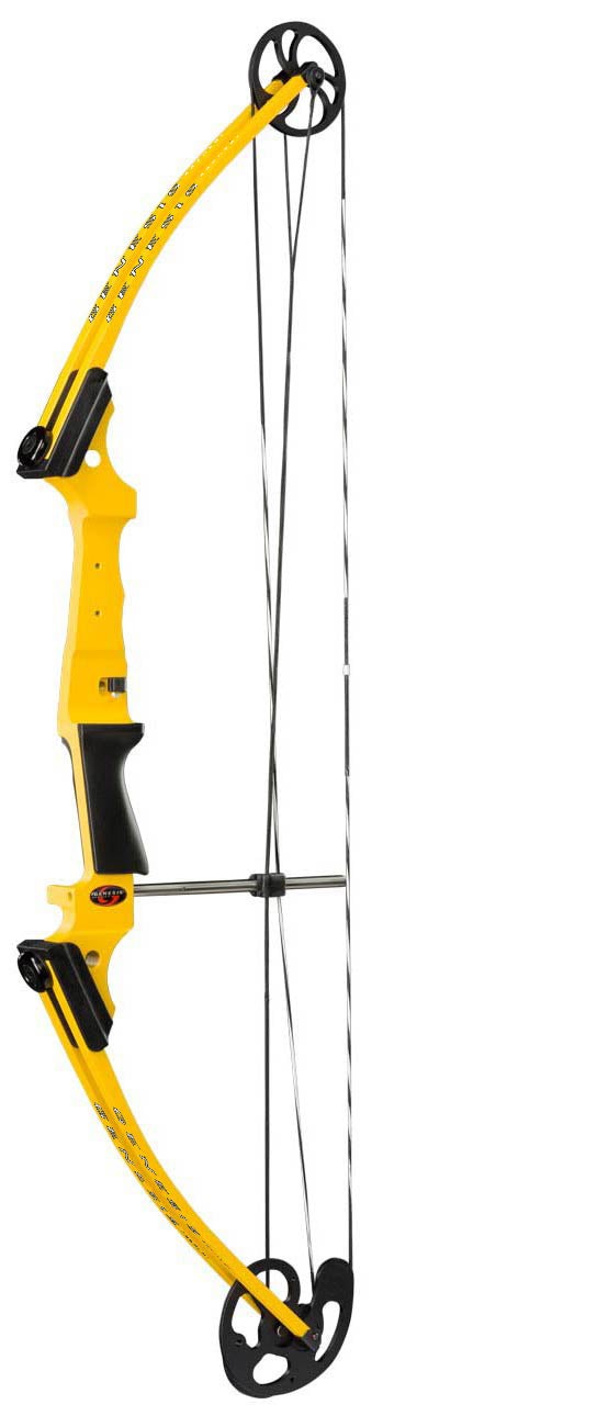 Genesis Archery Original Compound Bow (Right Hand, Yellow) with Arrows and Case