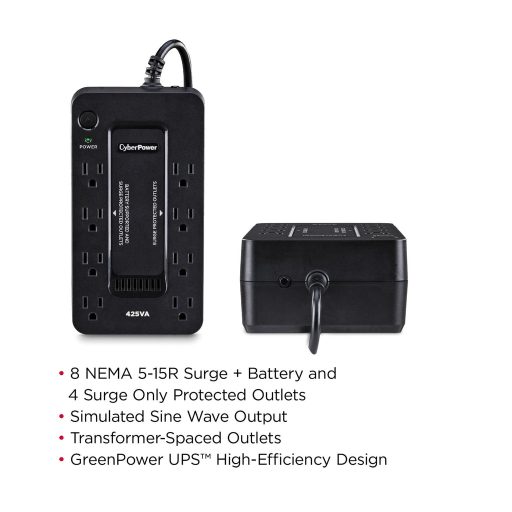 CyberPower ST425 Backup UPS Battery and Surge Protector with 425VA/260W Capacity