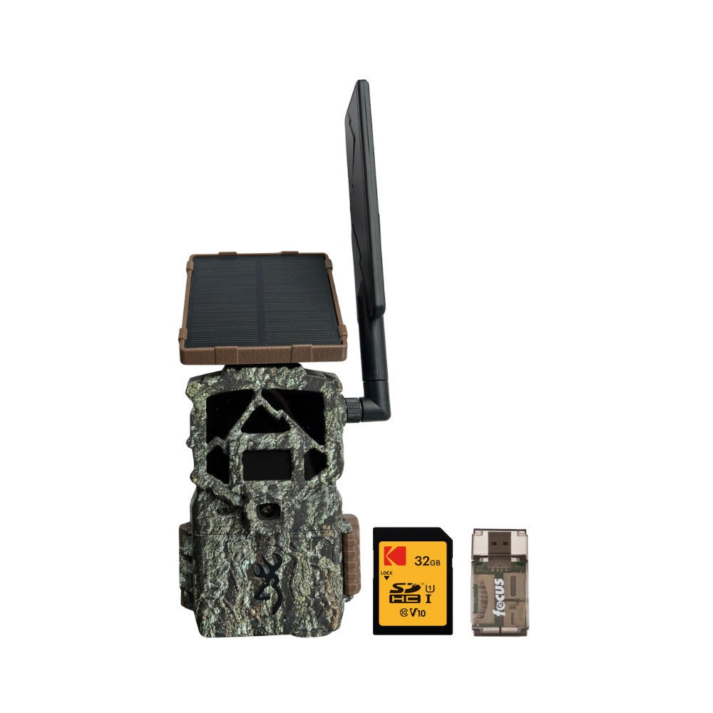 Browning Trail Camera Defender Wireless Pro Scout Max HD Solar (Camo) Bundle
