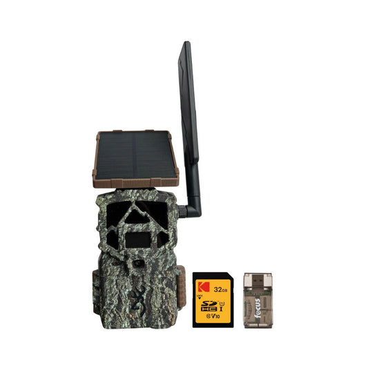 Browning Trail Camera Defender Wireless Pro Scout Max HD Solar (Camo) Bundle