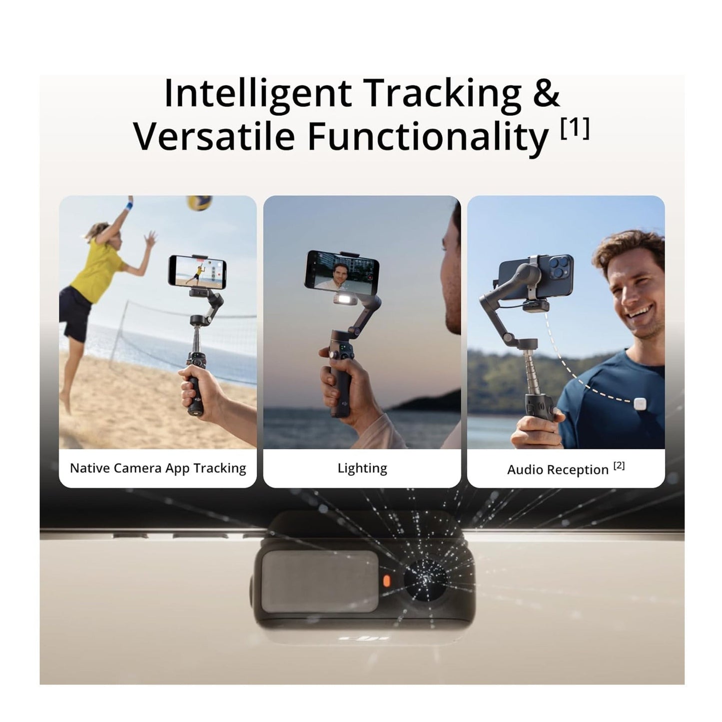 DJI Osmo Mobile 7P Gimbal with DJI Mic Mini (2 TX + 1 RX + Case) and Travel Case
