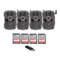 Stealth Cam Fusion X-Pro 36MP 720P Cellular Dual Sim Trail Camera 4-Pack Bundle