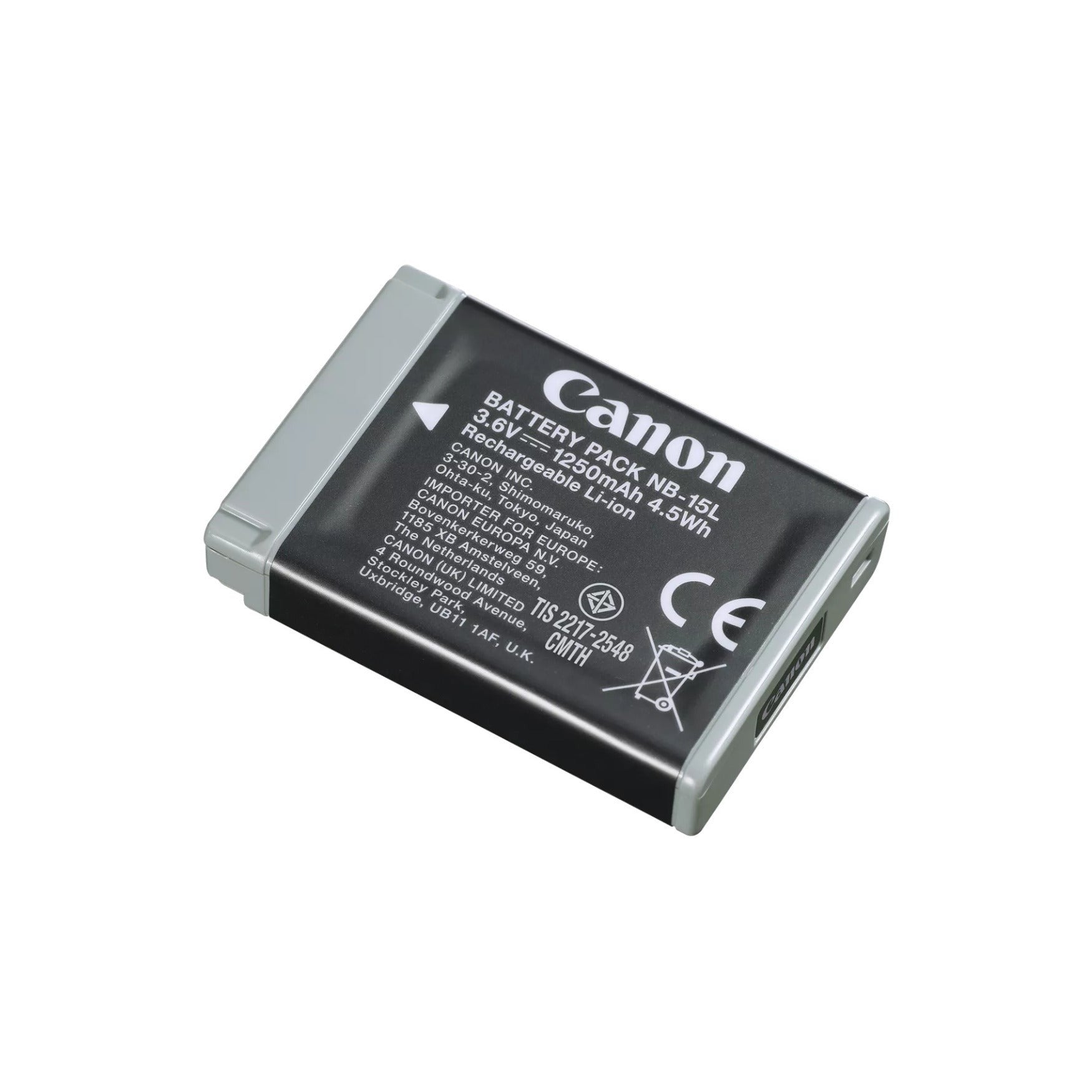 Canon NB-15L Rechargeable Li-Ion Battery (1250mAh) for PowerShot G7 X Mark III