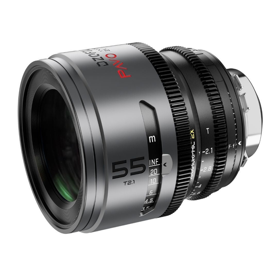 DZOFilm PAVO 55mm Anamorphic 2x T2.1 Neutral Coating and PL or EF Mount Lens (Space Gray and Black)
