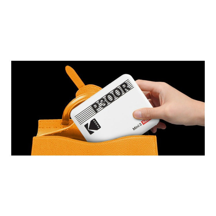 Kodak Mini 3 Retro Portable Instant Photo Printer Bundle (White, 3x3 Inch)