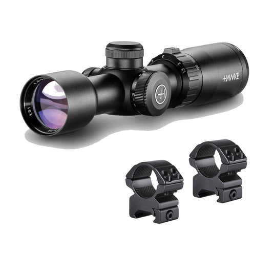 Hawke XB1 Vari-Speed 1.5-5x32 IR Crossbow Scope with Illuminated Reticle and Rings