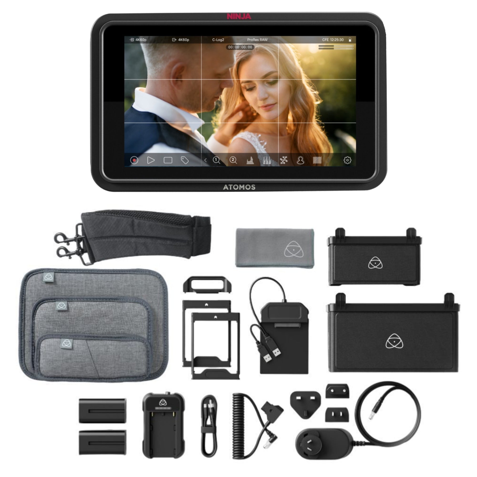 Atomos Ninja TX GO 5-Inch Touch Display with Universal Accessory Kit Bundle