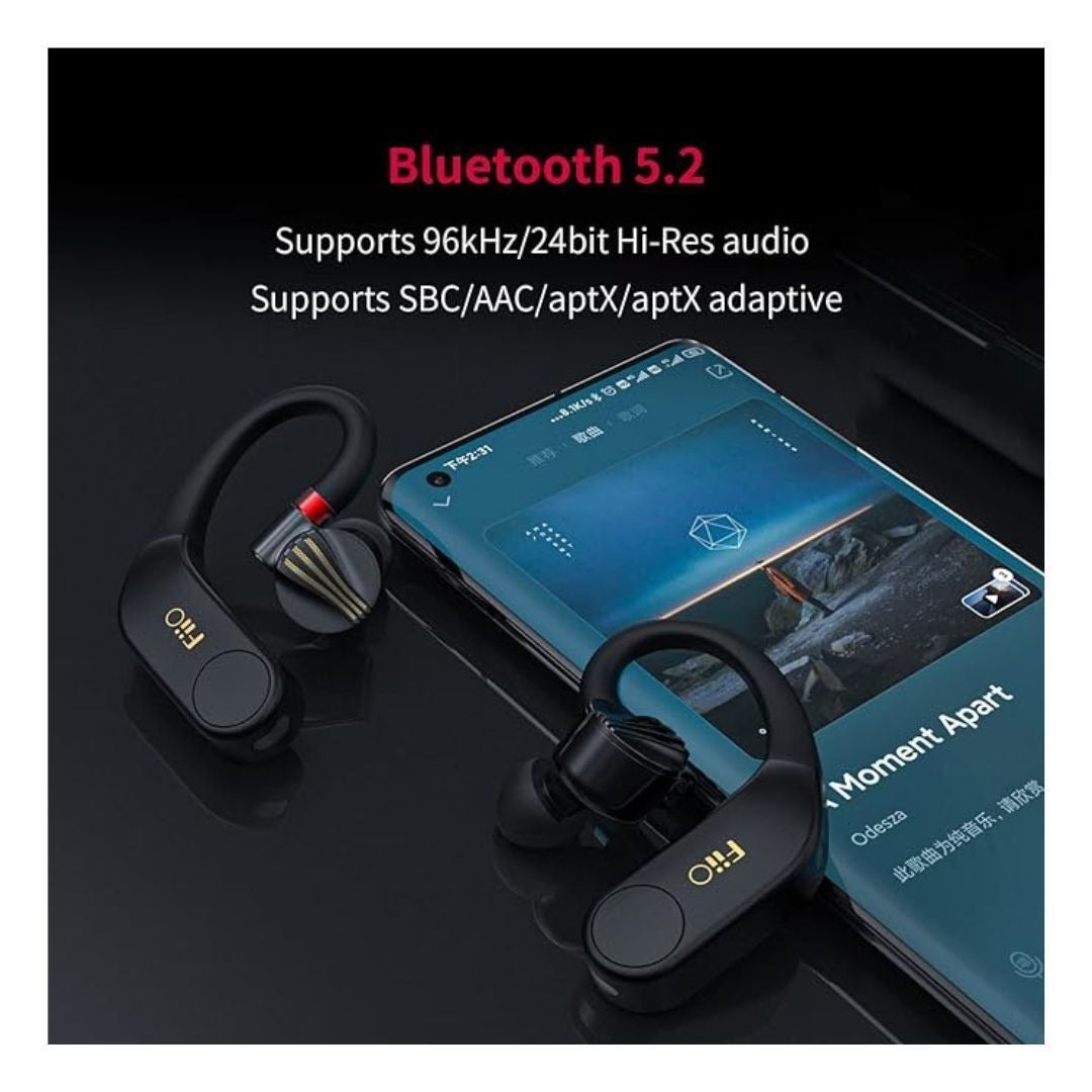 FiiO UTWS5 True Wireless Amplifier Bluetooth Earbuds Hook with Standard MMCX and 30 Hrs Battery Life