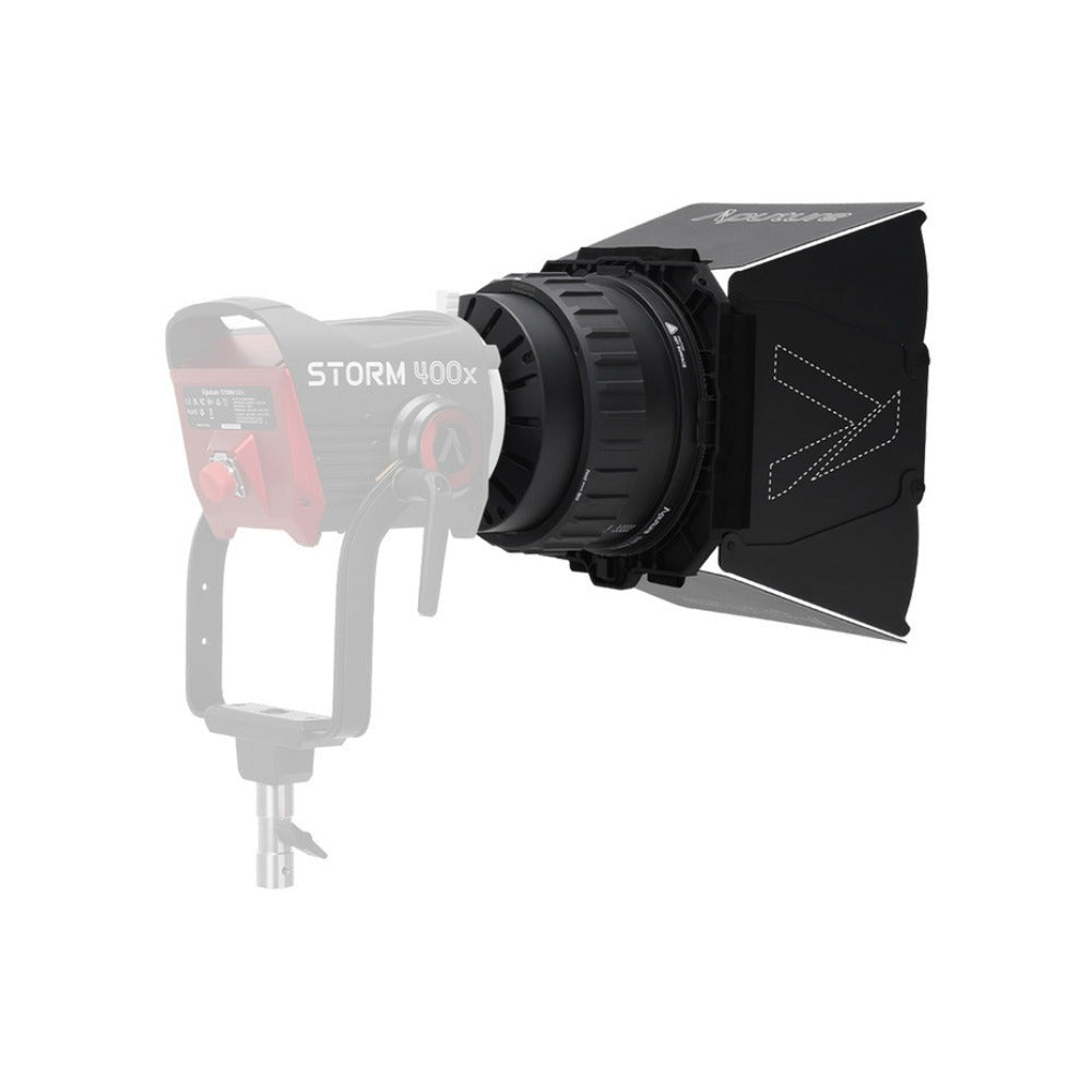 Aputure STORM 400x (A-Mount) with CF7 Fresnel and Barn Doors Kit Bundle