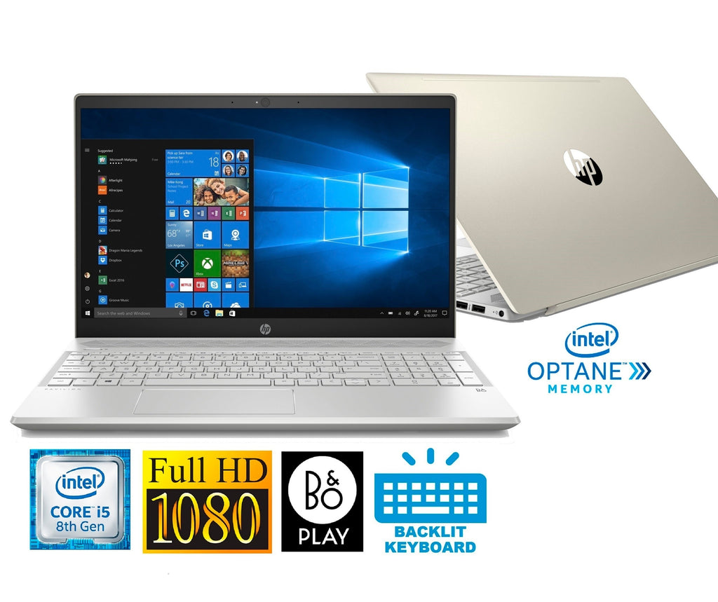 HP Pavilion 15 Laptop, 15.6" Full HD, Intel Core i5-8250U, 8GB RAM, 1TB HDD, B&O Audio (Certified Refurbished)