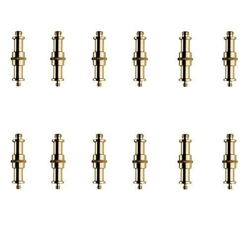 Manfrotto Double End Stud 1/4-Inch-20 and 3/8-Inch-16 Adapter Spigot (12-Pack)