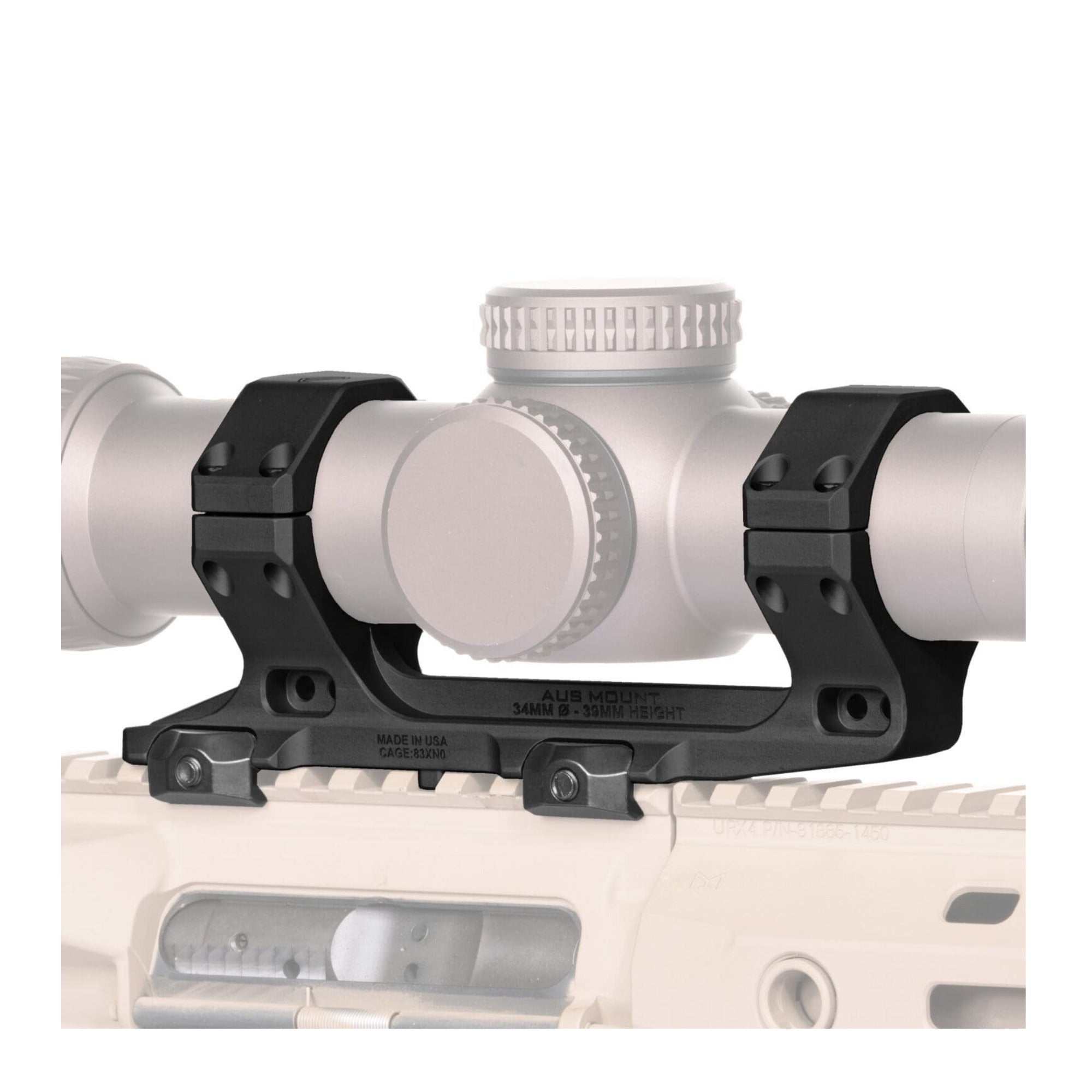 Reptilia AUS 34mm 39mm Scope Mount Hardcoat Anodized (Black) Bundle with ROF-90 & Bubble Level