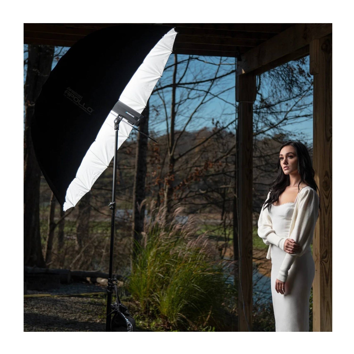 Westcott 53-Inch Deep White Bounce Umbrella for Studio & Portrait Lighting