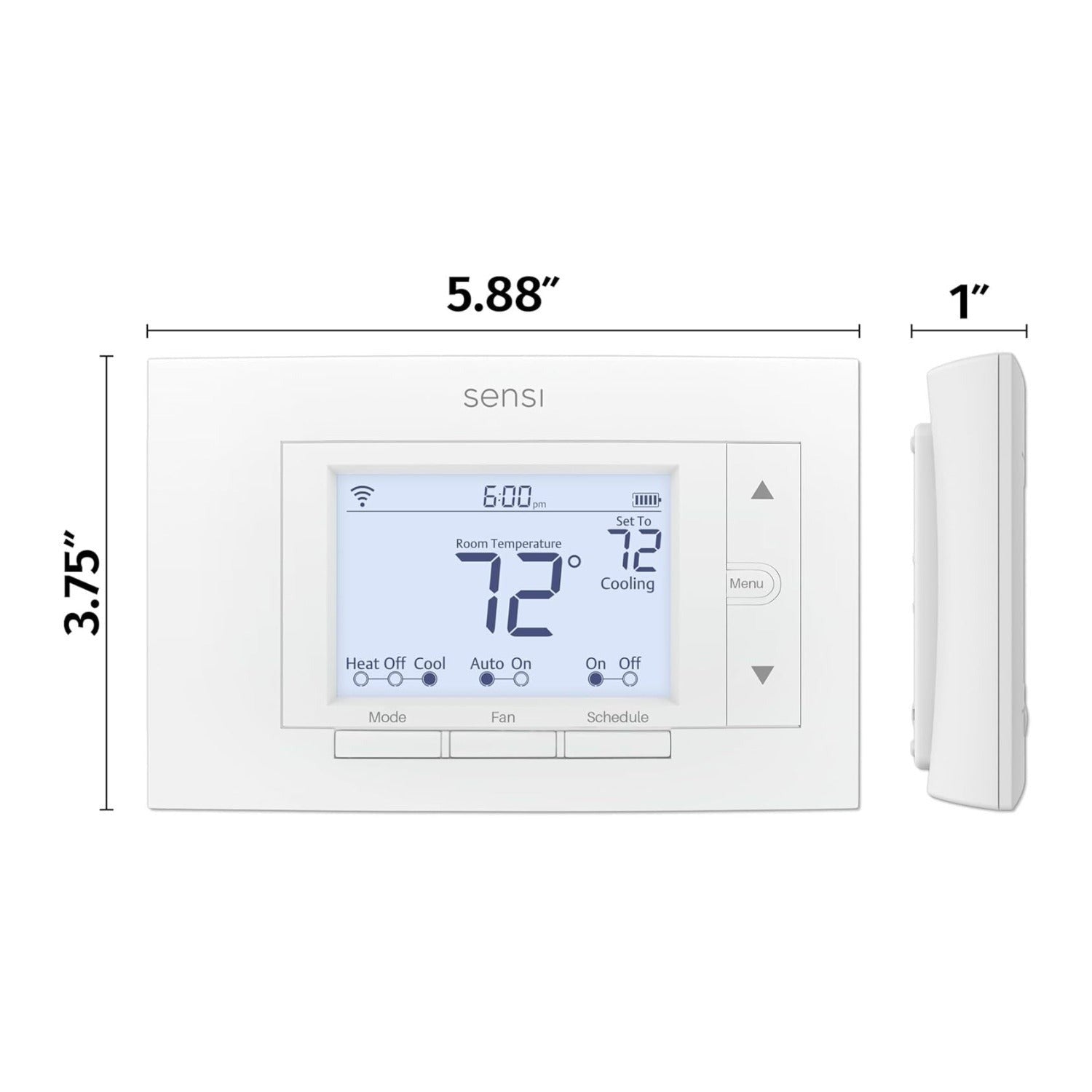 Sensi ST55 Smart Wi-Fi Thermostat - Easy DIY, Works with Alexa (White)