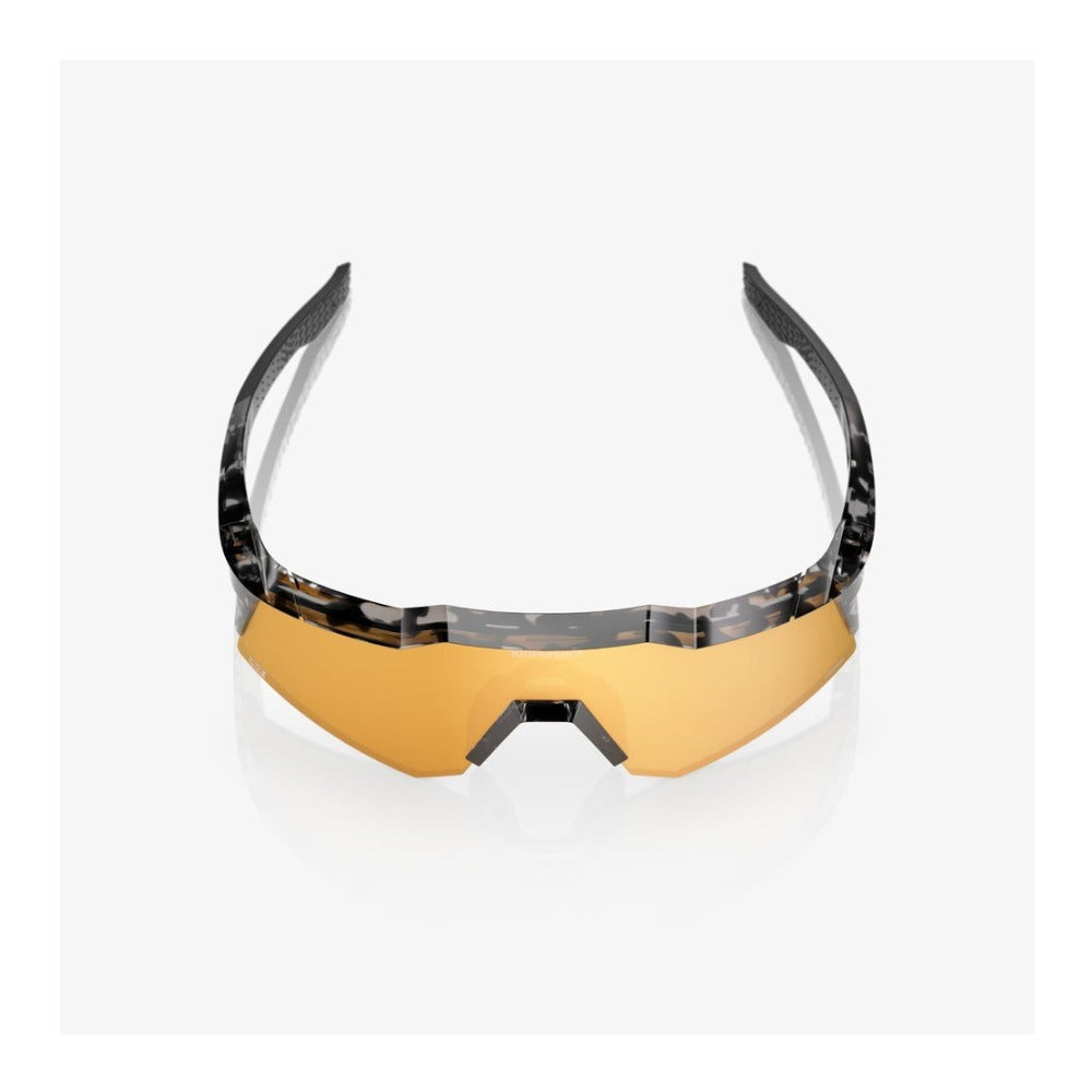 100 Percent SPEEDCRAFT XS Money Mike 3 Polished Black Tortoise with HiPER 24K Gold Mirror Lens
