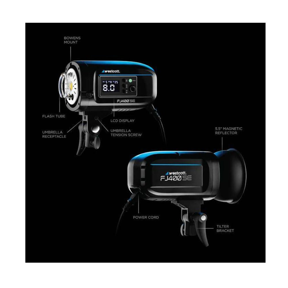 Westcott FJ400-SE 2-Light Studio Strobe Kit (110V) with FJ-X3 M Multi-Brand Wireless Trigger