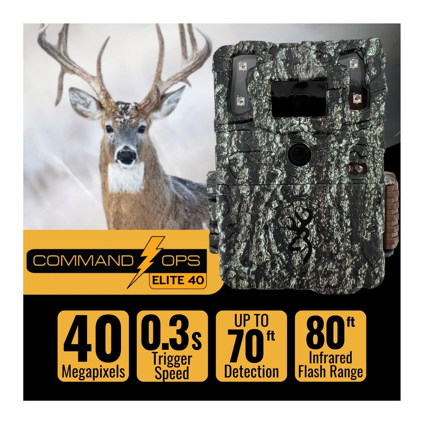 Browning Trail Cameras - Command Ops Elite 40MP (4-Pack) with Accessories Bundle