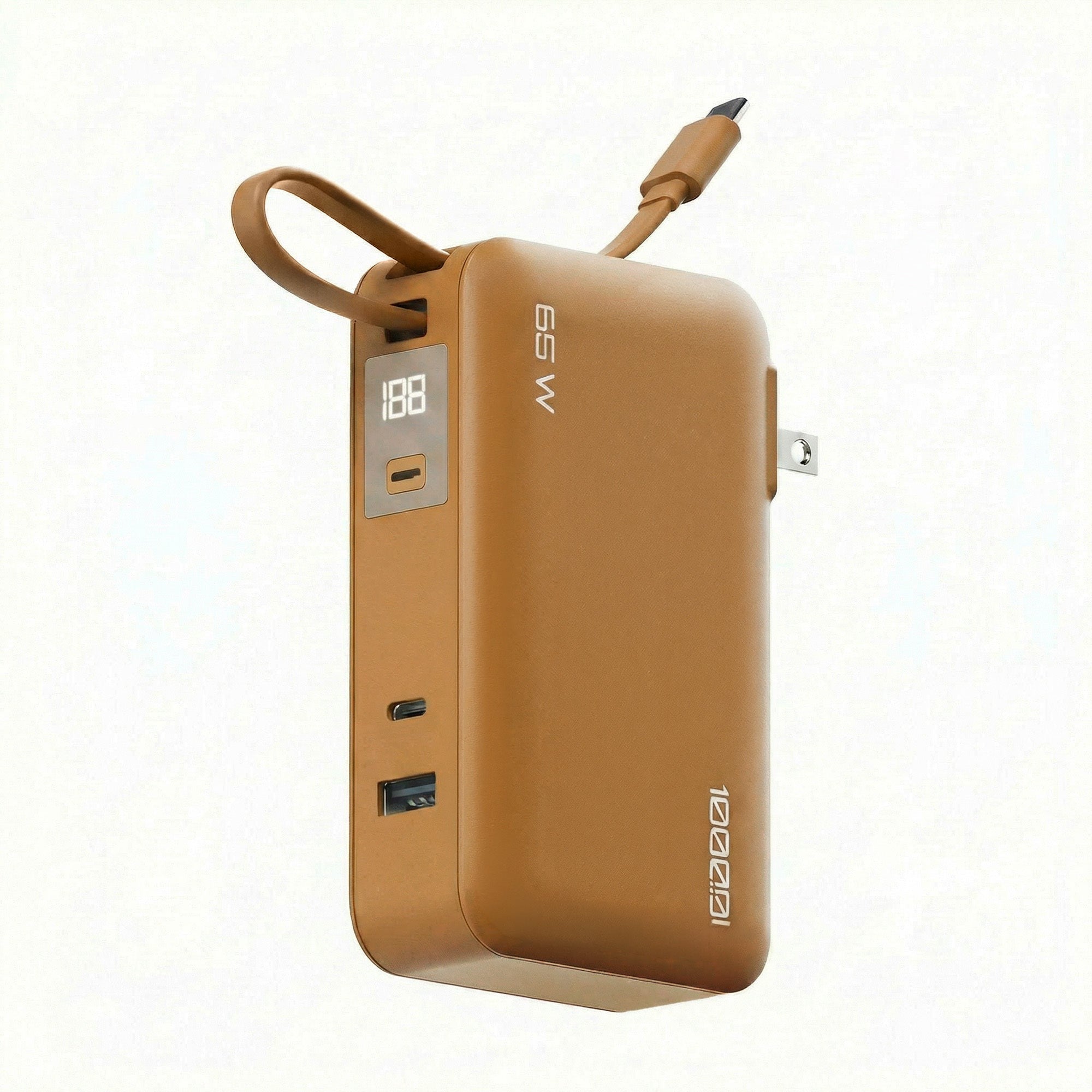 ReelCharge 10,000 mAh 65W Power Bank Flex (Orange)