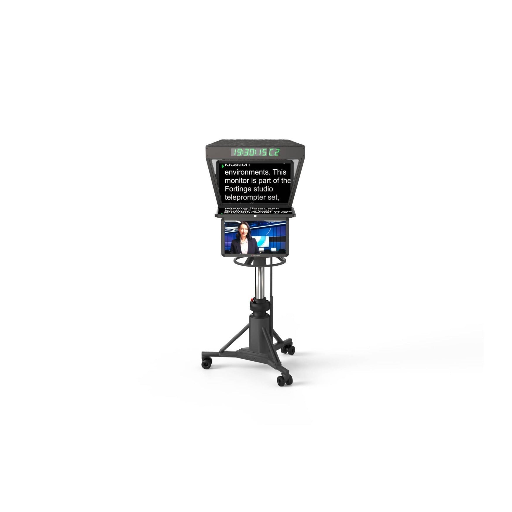 Fortinge ROBO 19-Inch High-Brightness Studio Teleprompter with SDI Input/Output