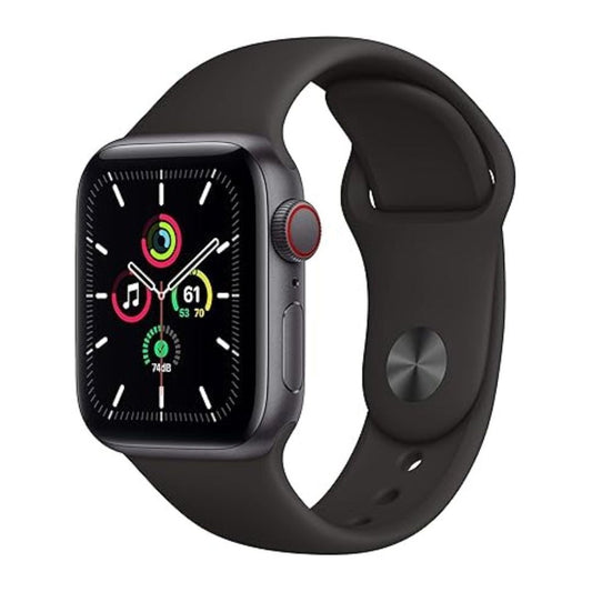 Apple Watch SE | GPS | 40mm | Space Grey Aluminum Case | Black Sport Band | Renewed Premium