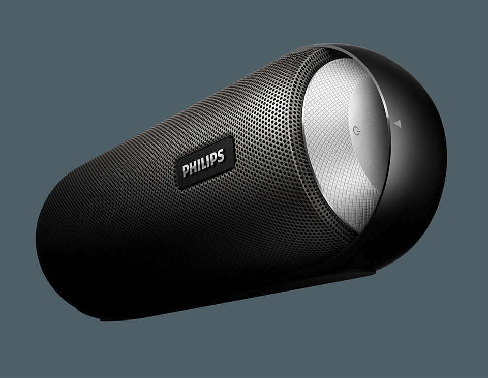 Philips Splash Proof Wireless Bluetooth Portable Speaker (Gun Metal Black)