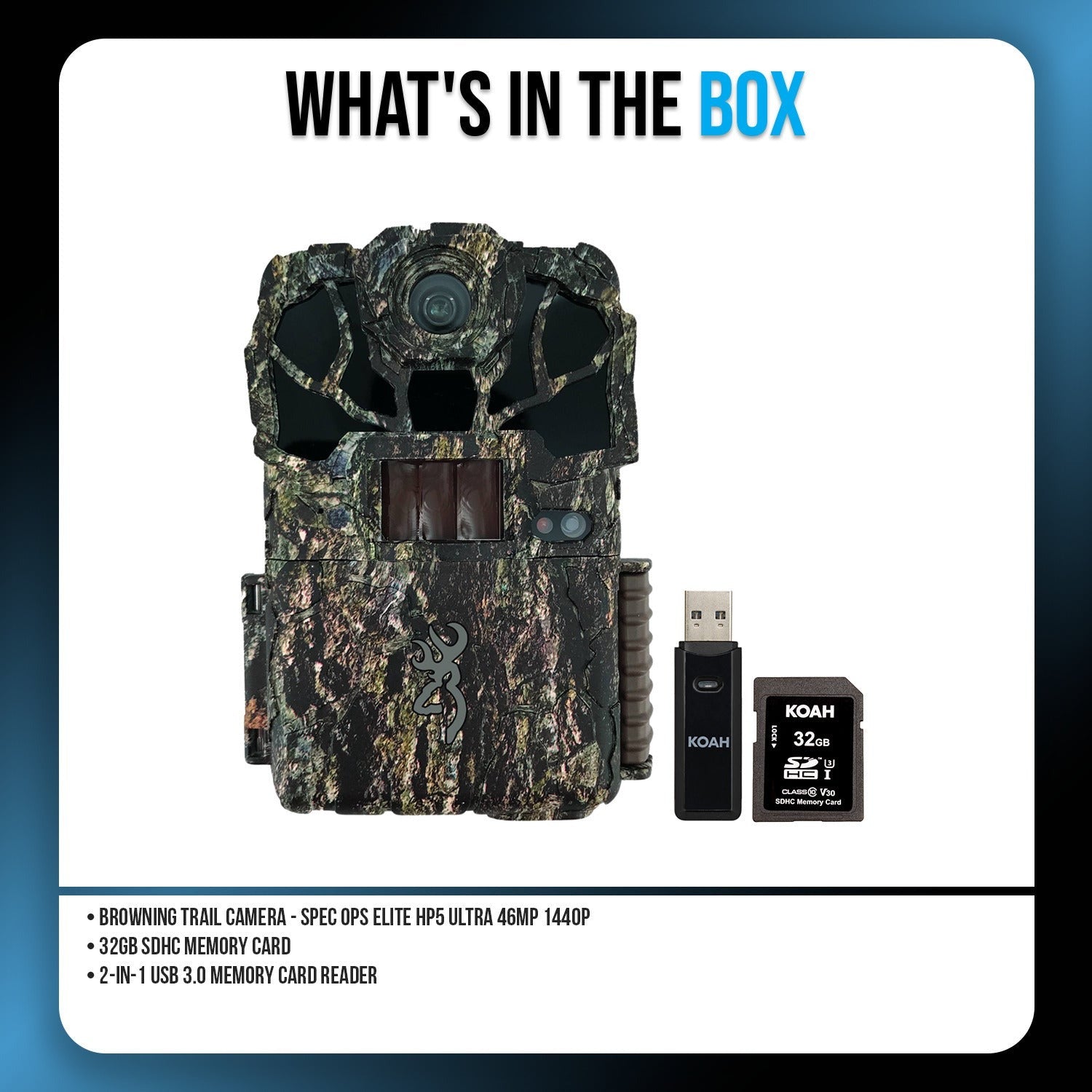 Browning Spec Ops Elite HP5 Ultra 46MP 1440p Trail Camera Bundle