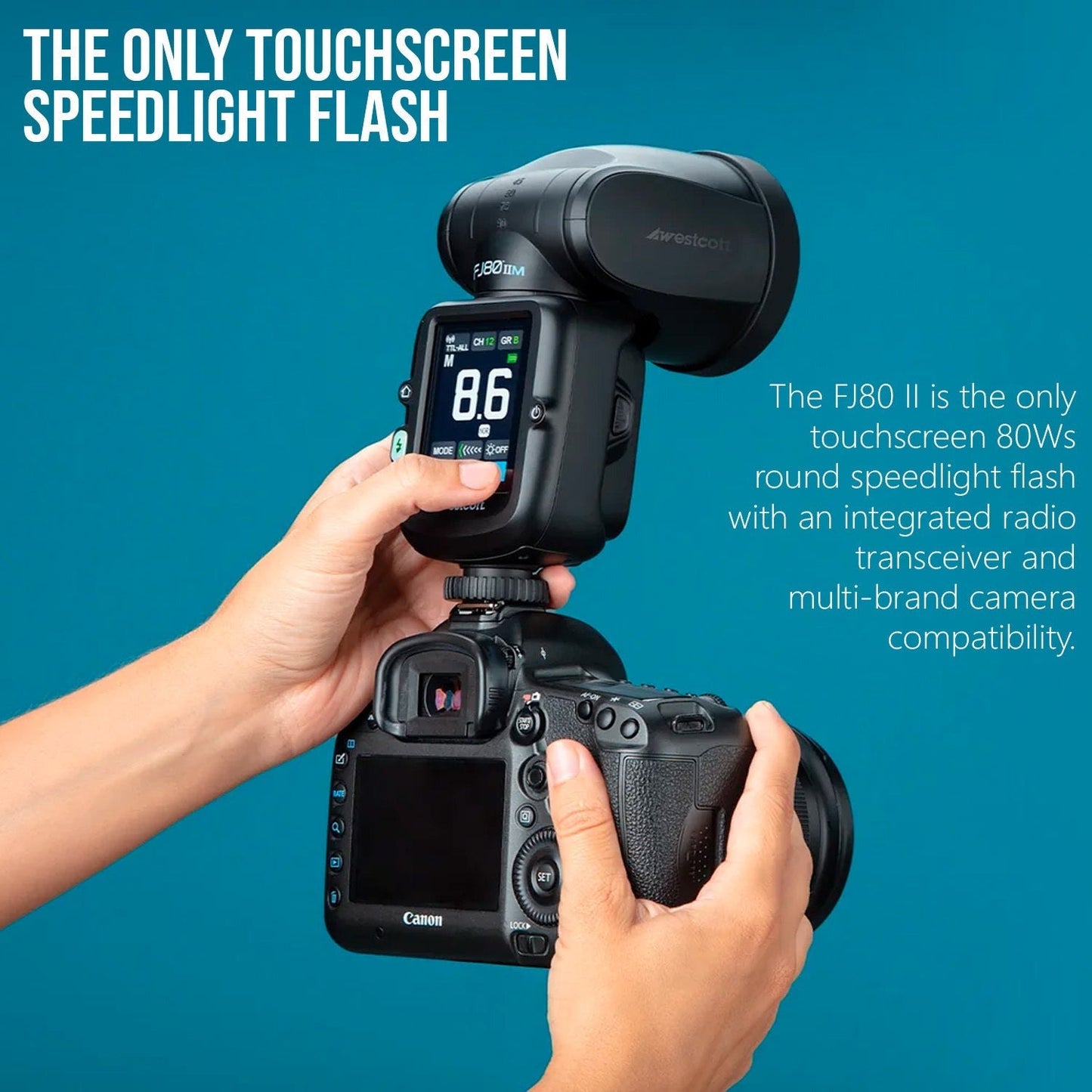 Westcott FJ80 II S Touchscreen 80Ws Speedlight with Westcott FJ-X3 S Wireless Flash Trigger Bundle