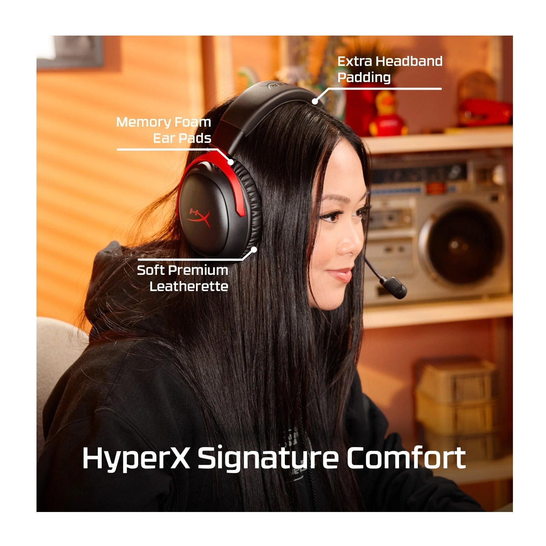 HyperX Cloud III S Wireless Gaming Headset (Black/Red)