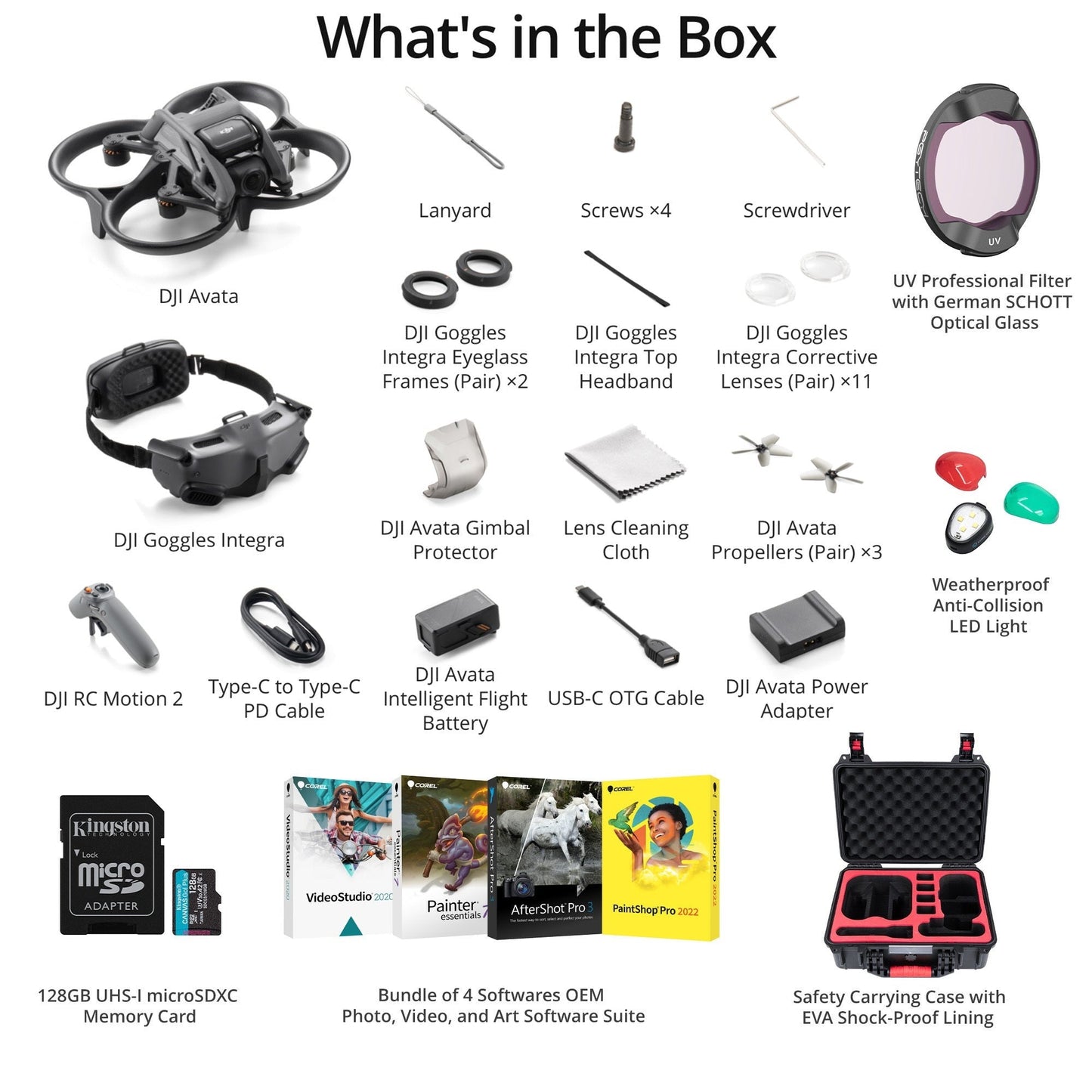 DJI Avata Explorer Combo FPV Drone with Goggles Integra and RC Motion 2 Complete Kit