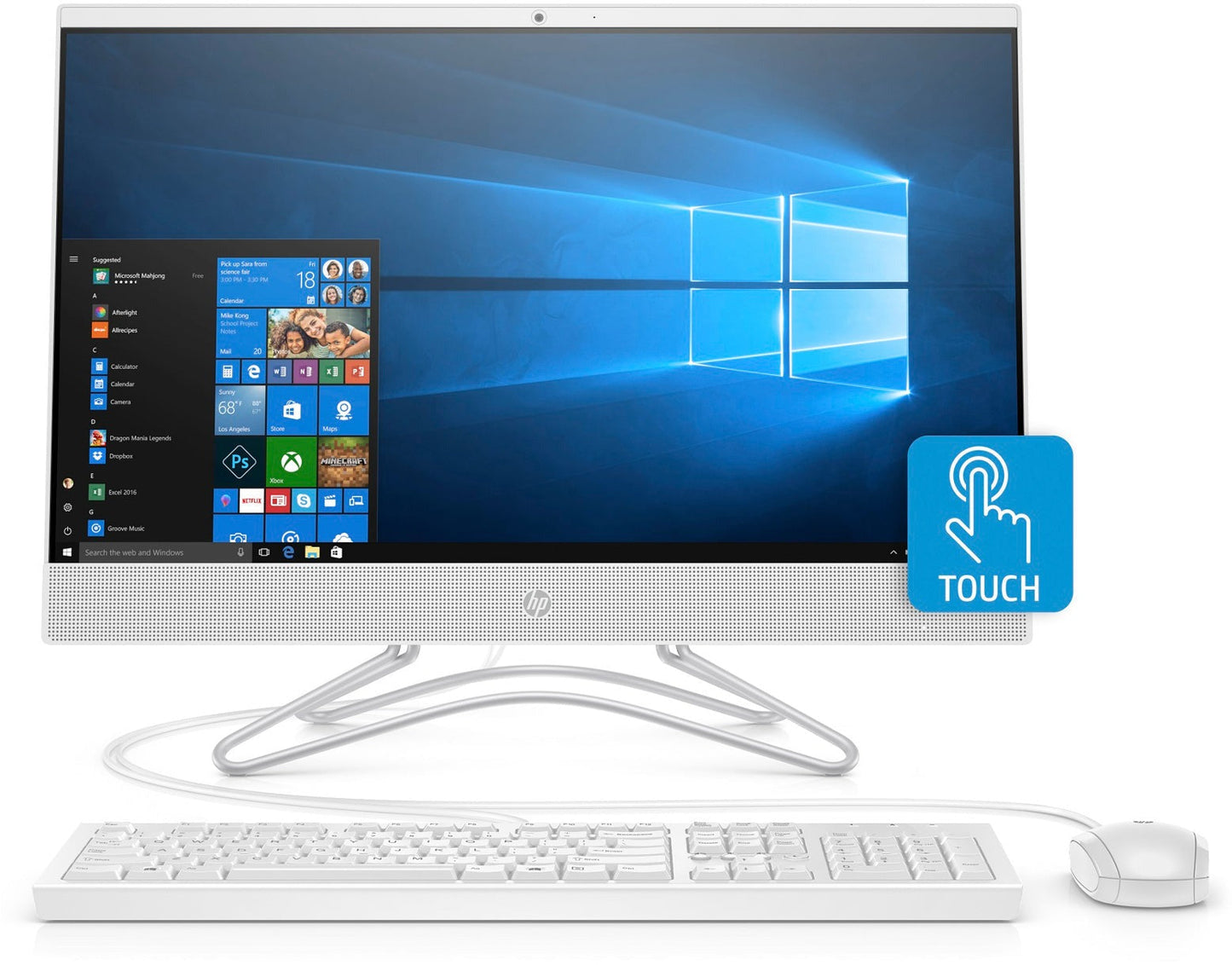 HP 24F 23.8" FHD Touch All-in-One Desktop PC, AMD A9, 8GB RAM, 1TB HDD (Certified Refurbished)