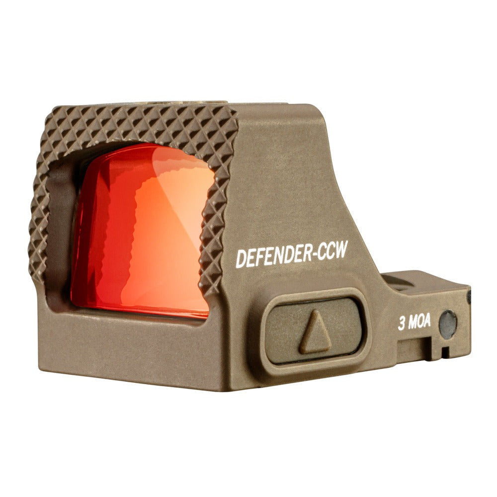 Vortex Defender - CCW 3 MOA Micro Red Dot with 10 Brightness Settings (Tan)