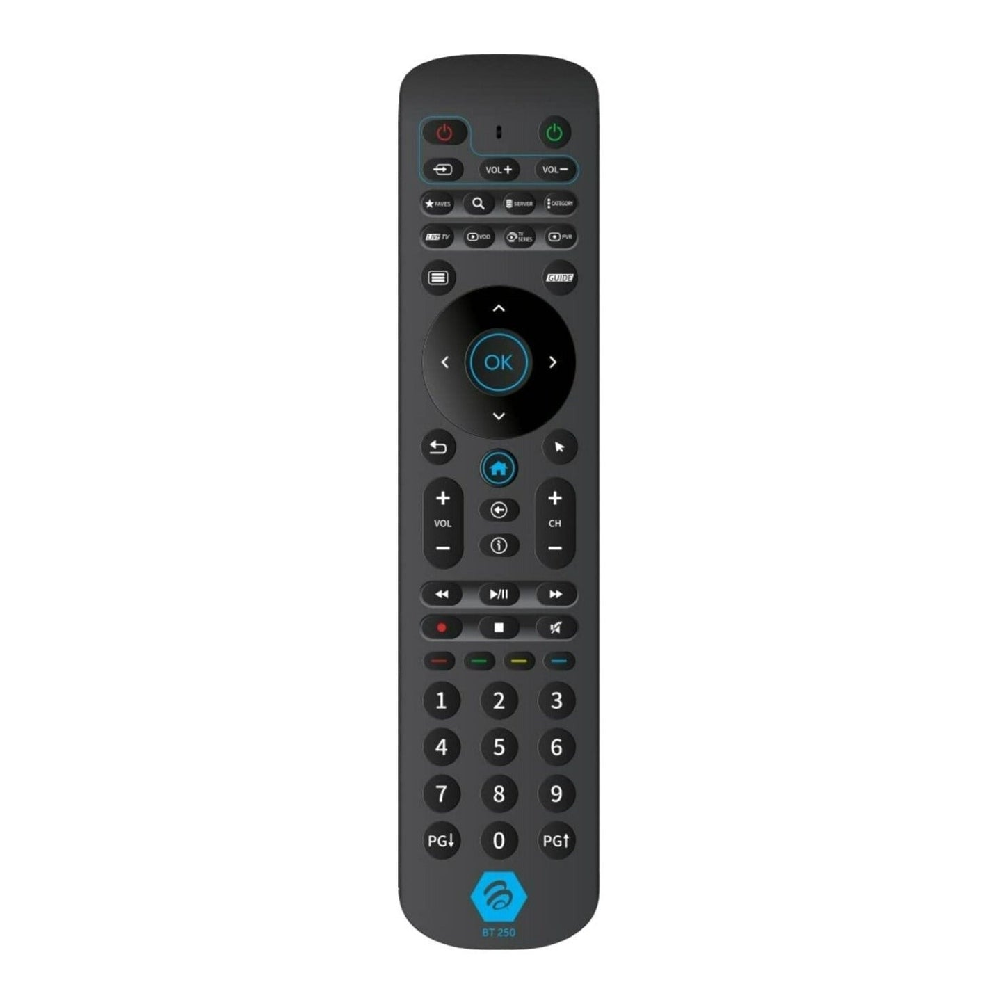 BuzzTV BT-250 Longer Life, Greater Range, Stylish and Ergonomic Remote Control
