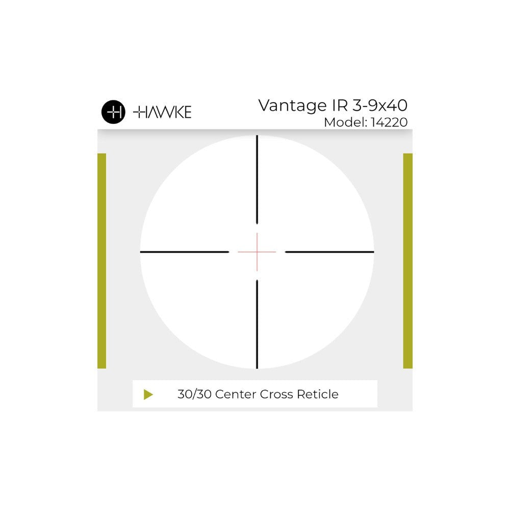 Hawke Sport Optics Vantage 3-9x40 IR Riflescope Bundle with Mount Rings (Medium)