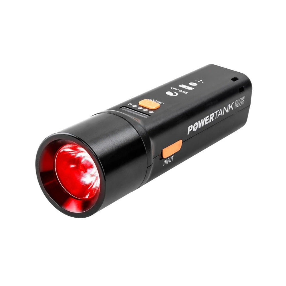Celestron PowerTank Glow 5000 Red Flashlight and Power Bank with Phone Adapter