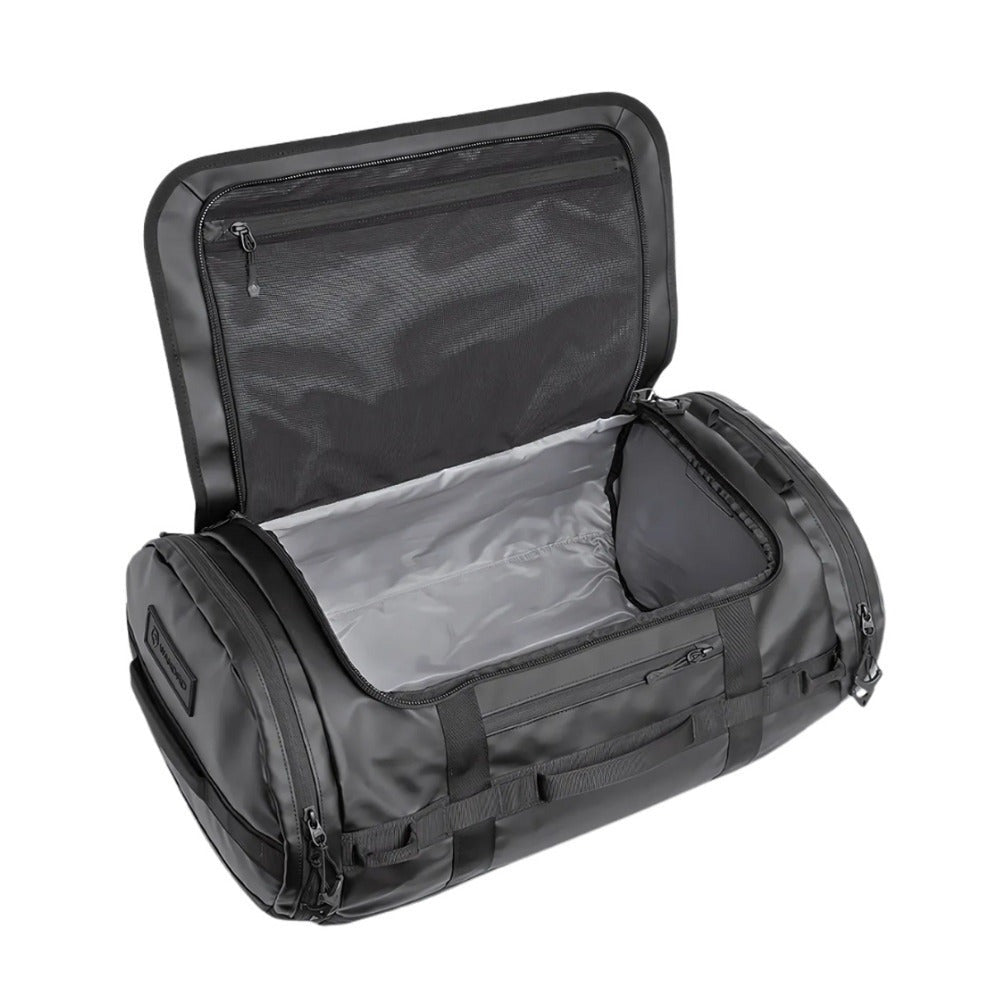 WANDRD CARRYALL Duffel Bag 40L with Backpack Straps and Locking Zippers (Black)
