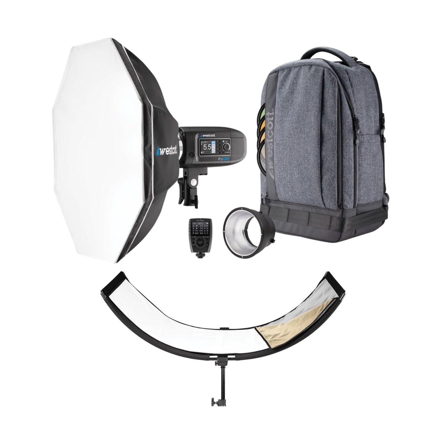 Westcott FJ400 Strobe 1-Light Backpack Kit with FJ-X3 M Trigger Bundle