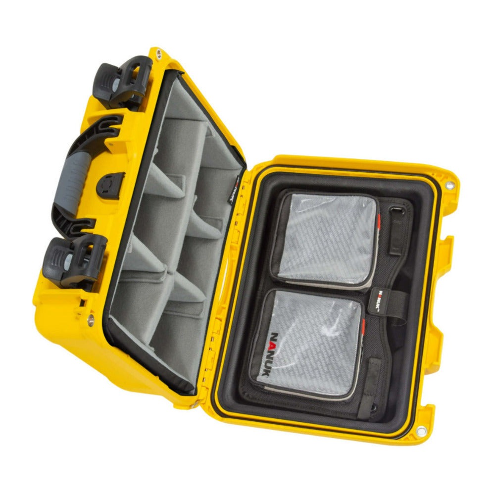 Nanuk 915 Pro IP67 Rated Impact-Resistant Hard Case with Soft Grip and Ergonomic Handle (Yellow)