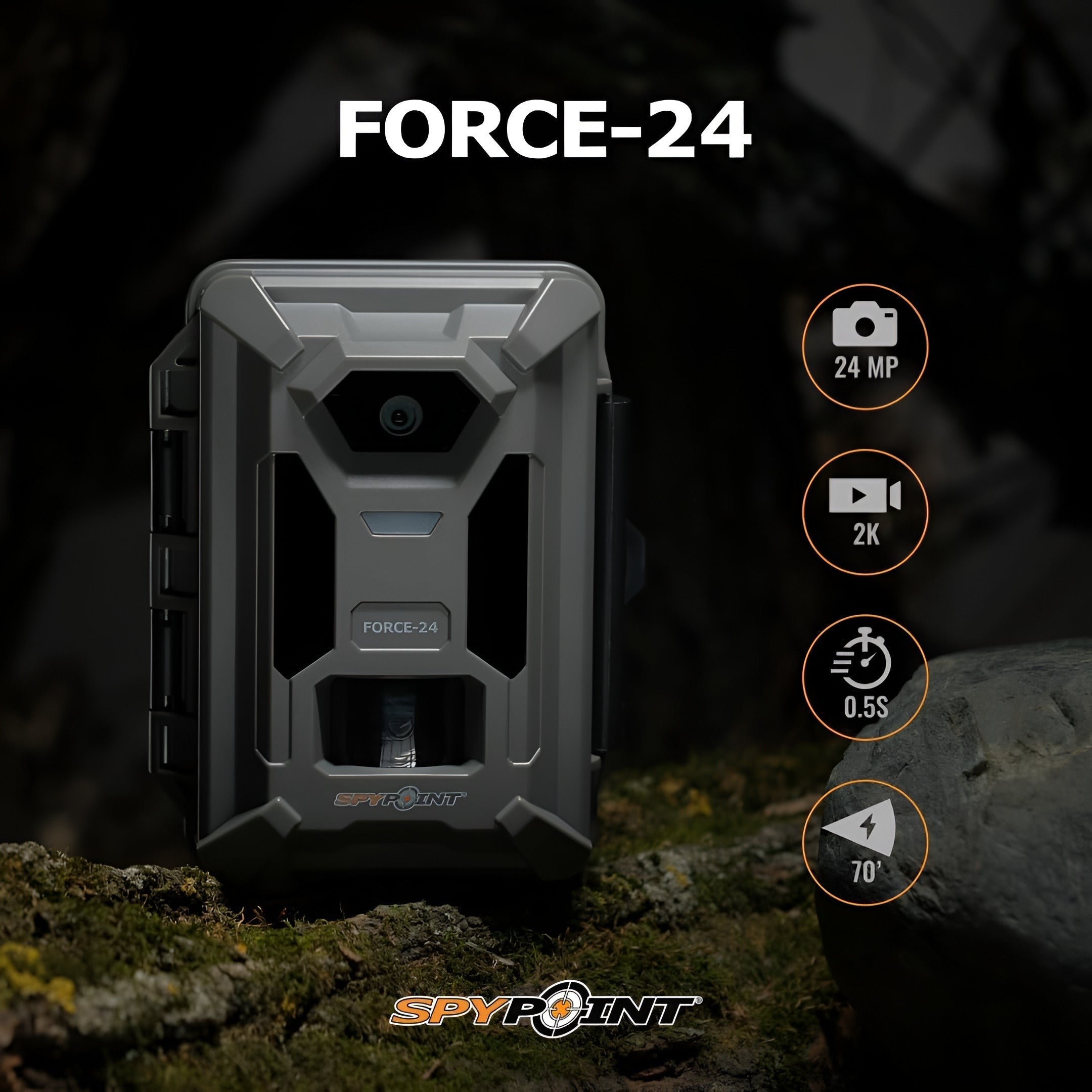 Spypoint Force-24MP Non-Cellular Trail Camera Bundle (6 Pack) with Accessories