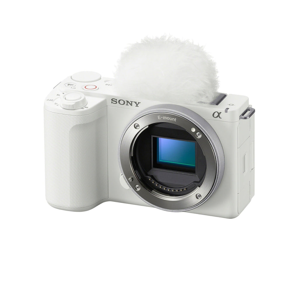 Sony ZV-E10 II Mirrorless Camera (White) with 18-105mm f/4 G OSS Lens Bundle