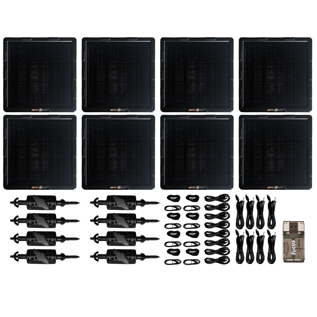 Spypoint SPLB-10 Compact Solar Panel with Heavy-Duty Mounting Arm and High Speed Card Reader Bundle