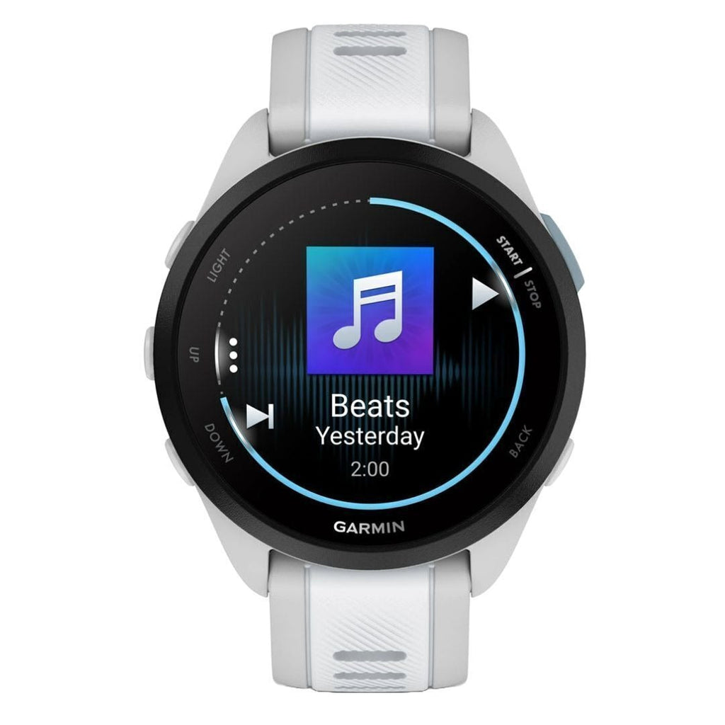Garmin Forerunner 165 Music GPS Smartwatch (Whitestone) w/ Accessories Bundle