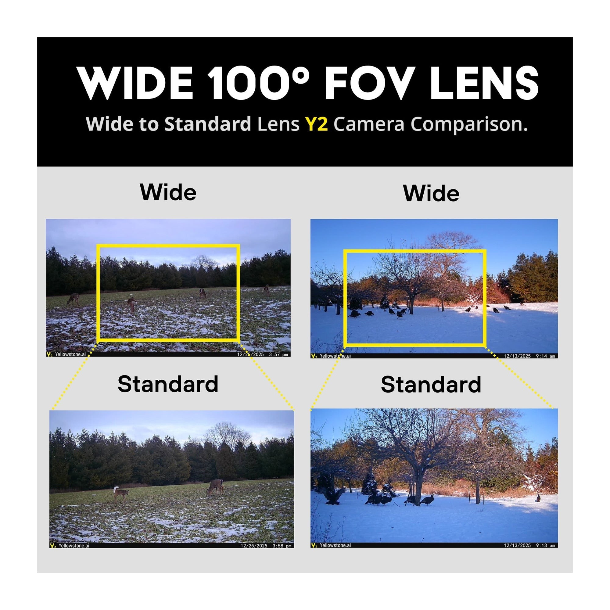 Yellowstone Y2 Black Wide Lens Camera Bundle with Card Reader, and Accessories (4-Pack)