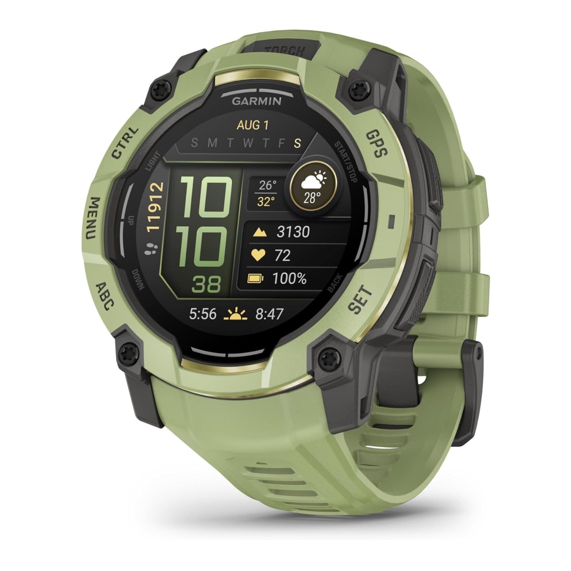 Garmin Instinct 3 50mm AMOLED GPS Smartwatch (Fern Green, Limited Edition)