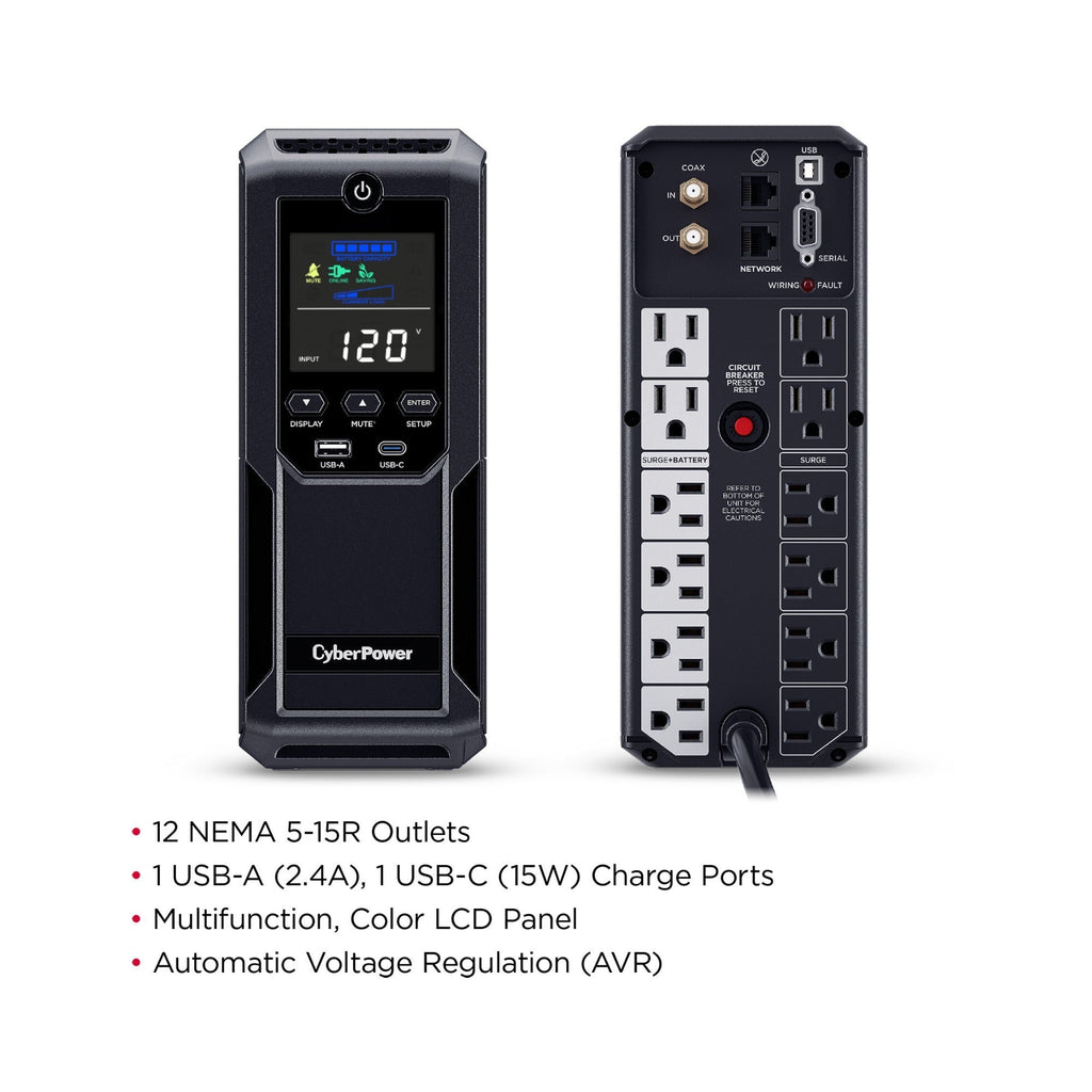 CyberPower CP1350AVRLCD3 Intelligent LCD Series UPS System