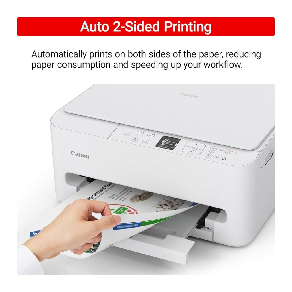 Canon PIXMA TS6520 Wireless Multifunction Inkjet Printer (White)