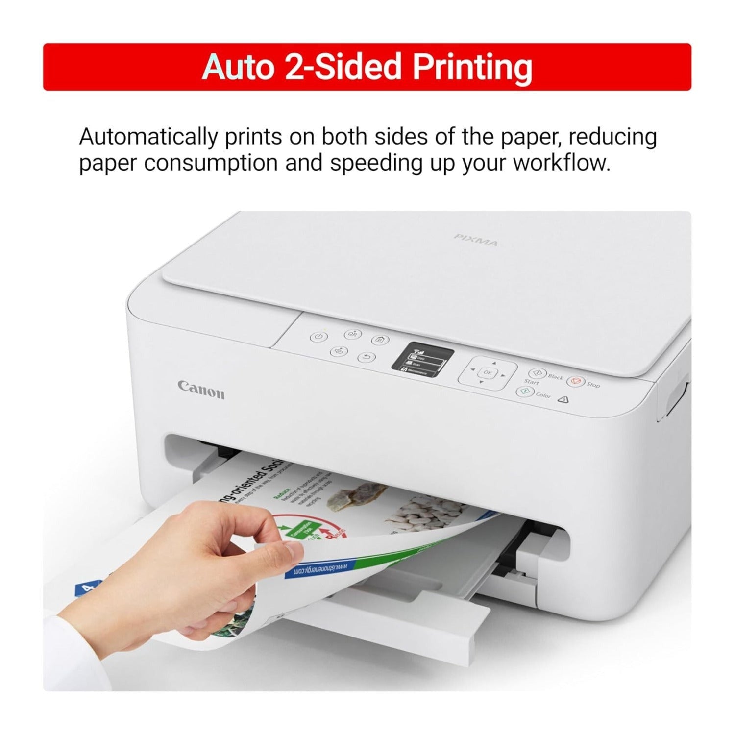 Canon PIXMA TS6520 Wireless Multifunction Inkjet Printer (White)
