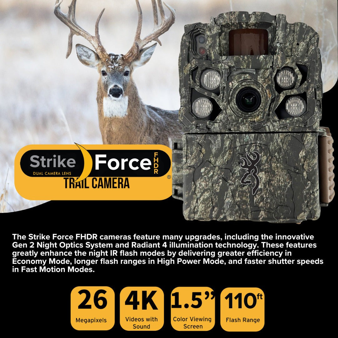 Browning Trail Cameras Strike Force FHDR (10-Pack) with 10 x 32GB Memory Card and Card Reader Bundle